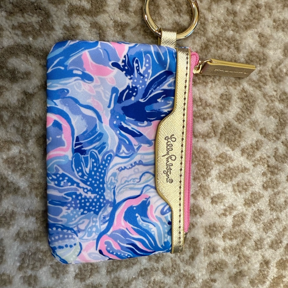 Lilly Pulitzer Blue and Pink ID Case
